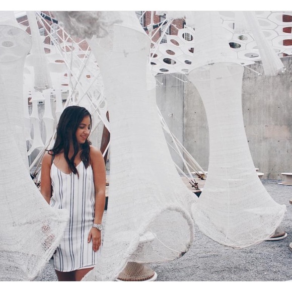 Bershka white striped mini dress - Picture 6 of 6